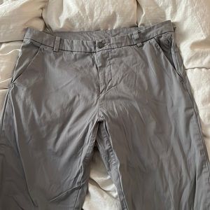 Grey mens lulu pants size 34